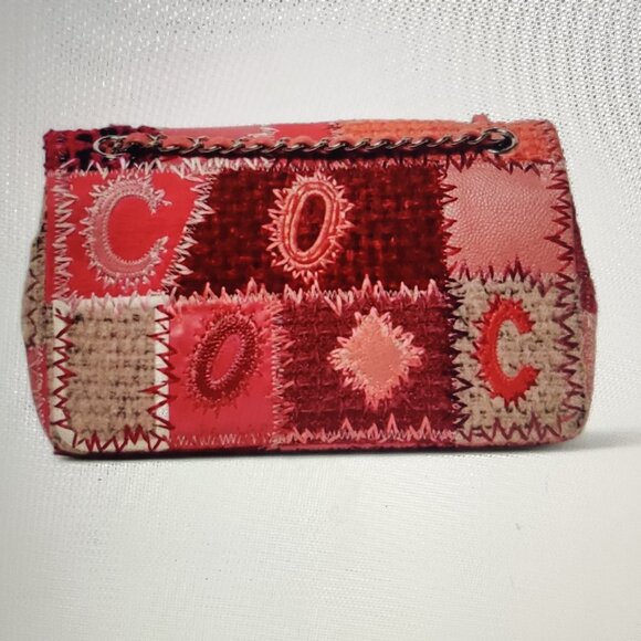 Chanel Red Medium Patchwork Classic Flap Bag - Picture 3 of 11